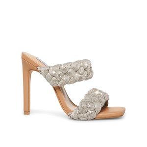 Rhinestone braided sandal